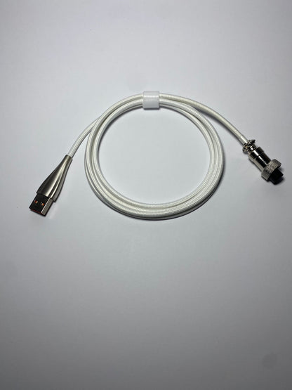 White Aviator Cable Type C for Keyboard